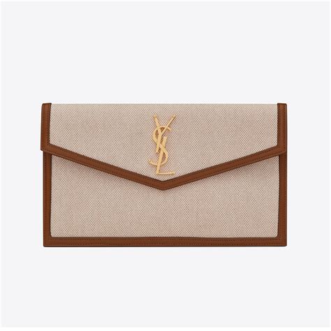 ysl uptown leather pouch|saint laurent quilted pouch.